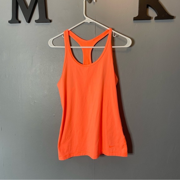 Nike Women's Orange Racerback Tank Top size medium - Picture 1 of 8